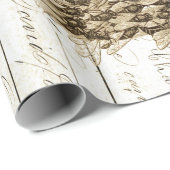 ヴィンテージの原稿の蜂の包装紙 ラッピングペーパー (ロールコーナー)