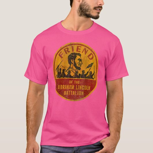 ヴィンテージの友人エイブラハム・リンカーン大隊 Tシャツ (正面)