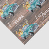 ヴィンテージの収穫のトラック|の秋のティッシュペーパー 薄葉紙 (詳細)