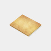 ヴィンテージの収穫の金ゴールドの羊皮紙のアンティークの紙のブランク ポストイット (アングル)