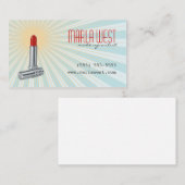 ヴィンテージの口紅のレトロのメーキャップアーティストの名刺 名刺 (正面/裏面)