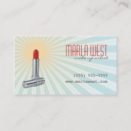 ヴィンテージの口紅のレトロのメーキャップアーティストの名刺 名刺
