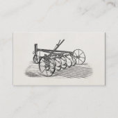 ヴィンテージの古いすきの農機具の農業のすき 名刺 (正面)