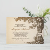 ヴィンテージの古いオークの木のブライダルシャワー招待状 招待状 (スタンド正面)