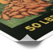 ヴィンテージの古いサツマイモのフルーツクラートラベル ポスター (角)