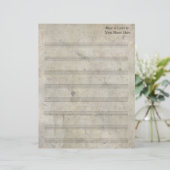 ヴィンテージの古いステンドシー空白のト音楽8 Stave (スタンド正面)