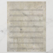 ヴィンテージの古いステンドシー空白のト音楽8 Stave (裏面)