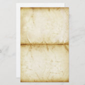 ヴィンテージの古いステンドバック文房具 便箋 (正面/裏面)