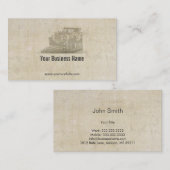 ヴィンテージの古いタイプライターの名刺 名刺 (正面/裏面)