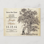 ヴィンテージの古いツリーは日付はがきを保存 案内ポストカード (正面)