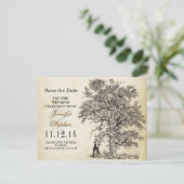 ヴィンテージの古いツリーは日付はがきを保存 案内ポストカード (スタンド正面)
