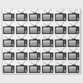 ヴィンテージの古いテレビ ラッピングペーパー (フラット)