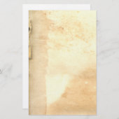 ヴィンテージの古いブックエンド紙文房具 便箋 (正面/裏面)