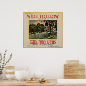 ヴィンテージの古いリンゴ果樹林のラベル ポスター (キッチン)