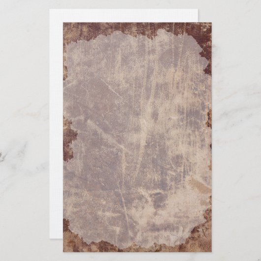 ヴィンテージの古い傷が付いた文房具 便箋 (正面/裏面)