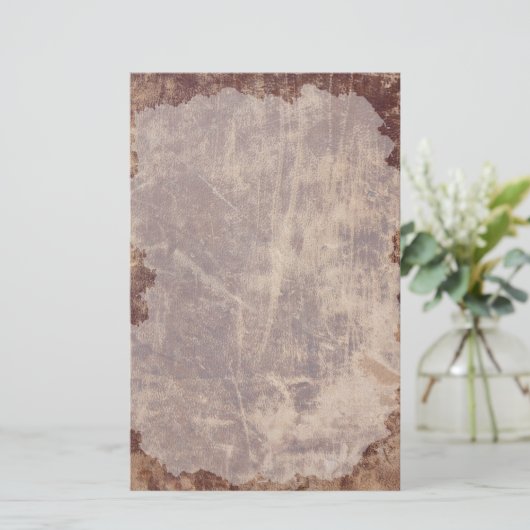 ヴィンテージの古い傷が付いた文房具 便箋 (スタンド正面)