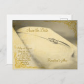 ヴィンテージの古い写真スタイル日付の保結婚存 ポストカード (正面/裏面)