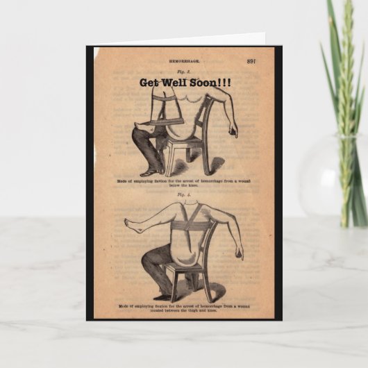 ヴィンテージの古い医学書のページがすぐに良くなる カード (正面)