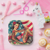 ヴィンテージの古い学校の入れ墨 ペーパープレート (パーティー)