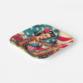 ヴィンテージの古い学校の入れ墨 ペーパープレート (傾斜あり)