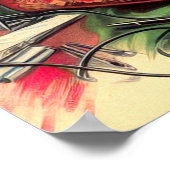 ヴィンテージの古い学校の入れ墨 ポスター (角)