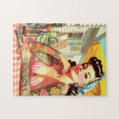 ヴィンテージの古い学校情報 ジグソーパズル (横)