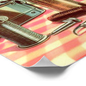 ヴィンテージの古い学校情報 ポスター (角)