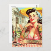 ヴィンテージの古い学校情報 ポストカード (正面/裏面)