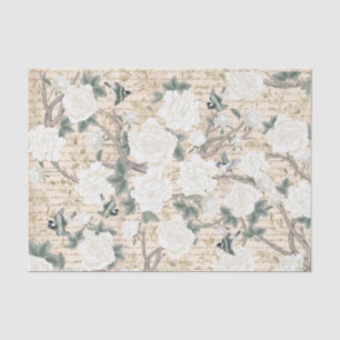 ヴィンテージの古い手書きの切り離し 薄葉紙