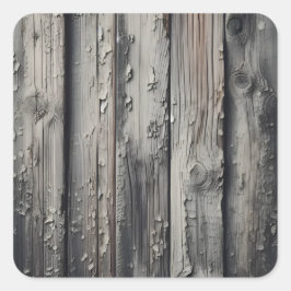 ヴィンテージの古い木灰色のテクスチャ スクエアシール