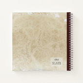 ヴィンテージの古い紙組成物のイチゴ ノートブック (裏面)