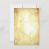 ヴィンテージの古い結婚式の出欠確認カード 出欠カード (裏面)