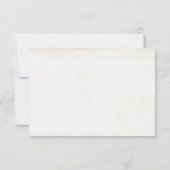 ヴィンテージの古い結婚式の返信 出欠カード (裏面)