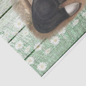 ヴィンテージの古い緑の木目テクスチャアメリカキツネ 薄葉紙 (詳細)