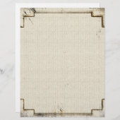 ヴィンテージの古い西リネン文房具 (正面/裏面)