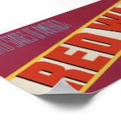 ヴィンテージの古い赤ワゴンのフルーツクラートラベル ポスター (角)