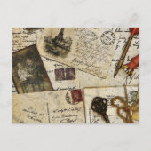 ヴィンテージの古い郵便の思い出 ポストカード (正面)