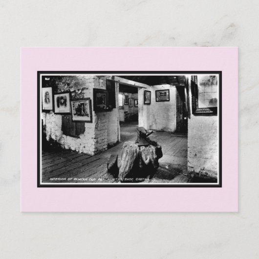 ヴィンテージの古い鍛冶屋グレトナ緑の写真 ポストカード (正面)