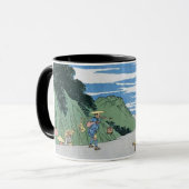 ヴィンテージの古く日本のな芸術のマグ マグカップ (正面左)