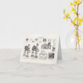 ヴィンテージの古く旧式な映画用カメラの映画撮影法 カード (黄色い花)