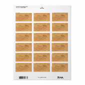 ヴィンテージの古びた紙の返信先住所 ラベル (フルシート)