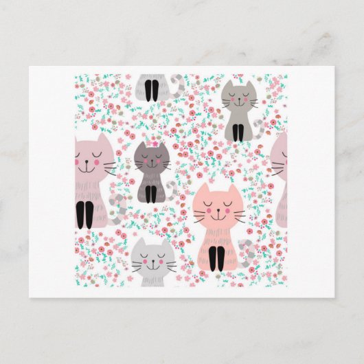 ヴィンテージの可愛い子猫 ポストカード (正面)