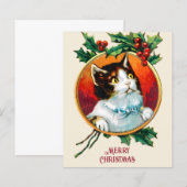 ヴィンテージの可愛い猫のクリスマス (正面/裏面)