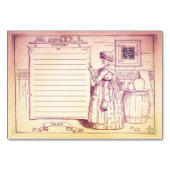 ヴィンテージの台所古い母Hubbardのレシピカード テーブルナンバー (裏面)