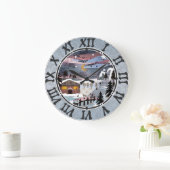 ヴィンテージの台所時計、台所、冬 ラージ壁時計 (ホーム)