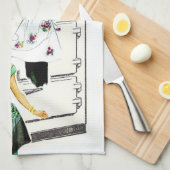 ヴィンテージの台所用レンジタオル キッチンタオル (四つ折り)