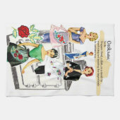 ヴィンテージの台所用レンジタオル キッチンタオル (横)