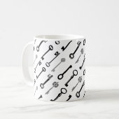 ヴィンテージの合い鍵のマグ コーヒーマグカップ (正面左)