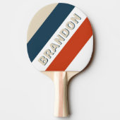 ヴィンテージの名はっきりした前ストライプの付きフライトデッキ 卓球ラケット (裏面)
