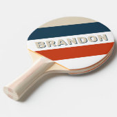 ヴィンテージの名はっきりした前ストライプの付きフライトデッキ 卓球ラケット (正面アングル)
